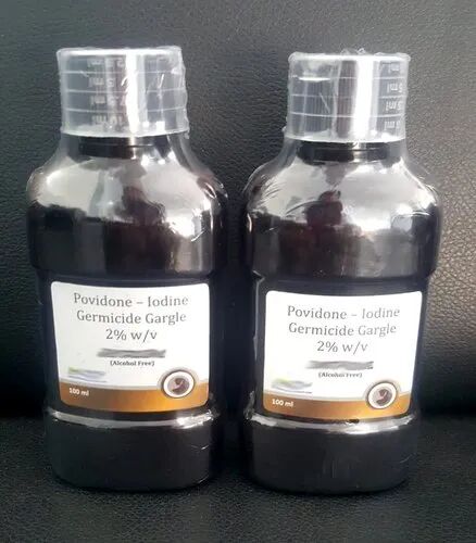 Povidone Iodine Germicide Gargle, Packaging Size : 100 ml