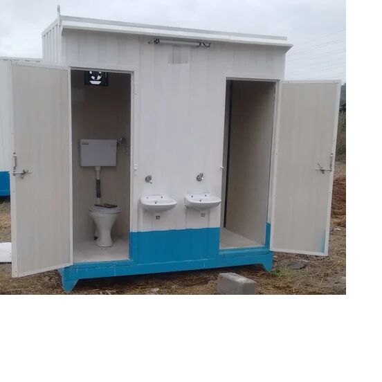 Rectangular Mild Steel Prefab MS Mobile Toilets
