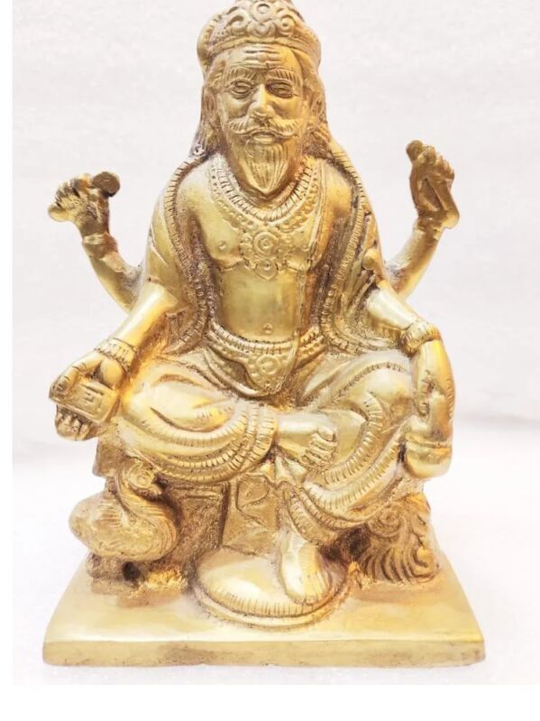 Brass Vishwakarma Statue, Packaging Type : Wooden Box