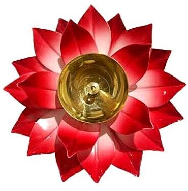 Organic METAL Rose Petals Diya, for Cosmetics, Decoration, Gifting, Feature : Colorful Pattern