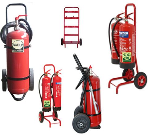 Metal Fire Extinguisher Trolley