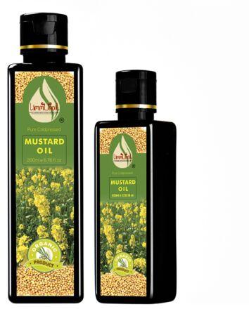 Limmunoil Pure Cold Pressed Mustard Oil-100ml, for Human Consumption