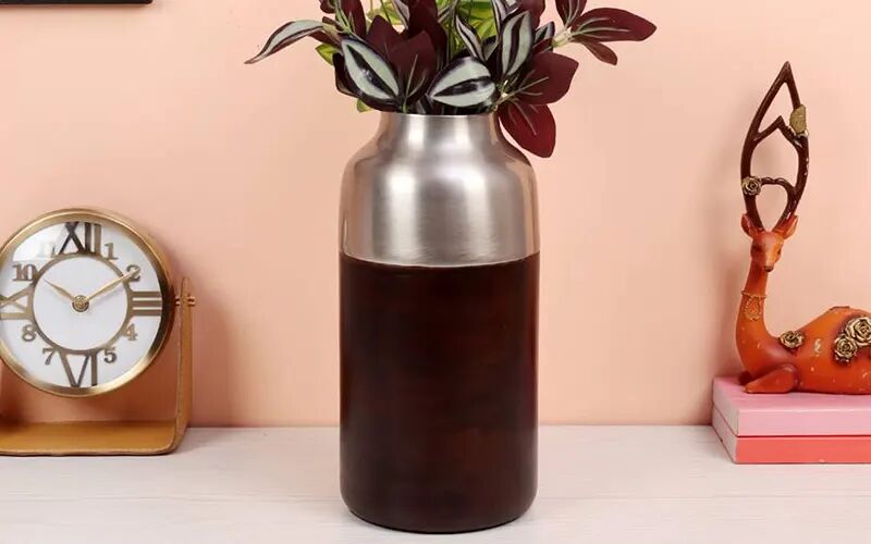 Elegante Homez Aluminium Vase, Color : Silver