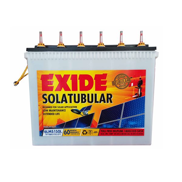 EXIDE 35 solar batteries, Certification : ISO 9001:2008, CE Certified