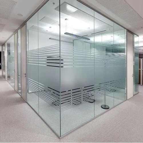 Plain Toughened Glass Partition, for Office