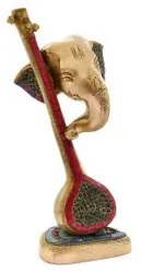 Brass  Brass Ganesha Statue, Color : Multicolor