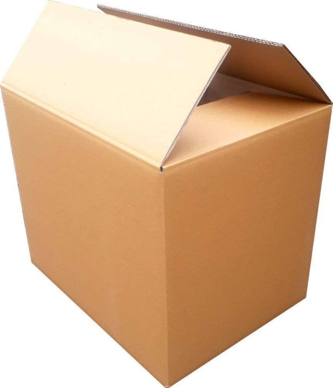 Square Plain Snap Bottom Container Box, for Packaging Goods, Shipment, Color : Brown