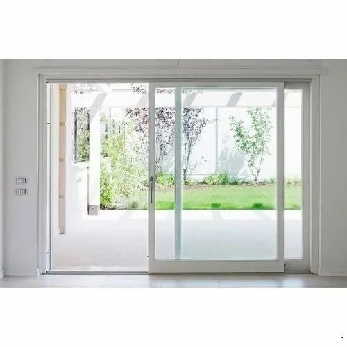 Vertical Upvc Sliding Casement Doors, Frame Color : White