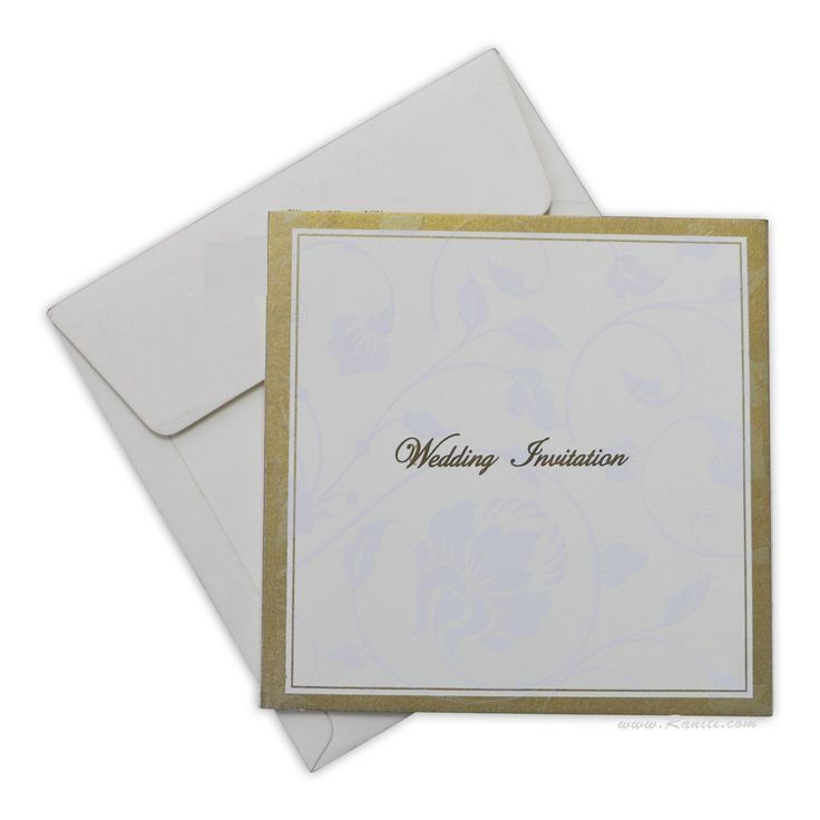 7x7 Inch Recycled Paper Wedding Square Invitation Cards