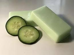 Green Solid Cucumber Soap Base, for Bathing, Packaging Type : Paper Box