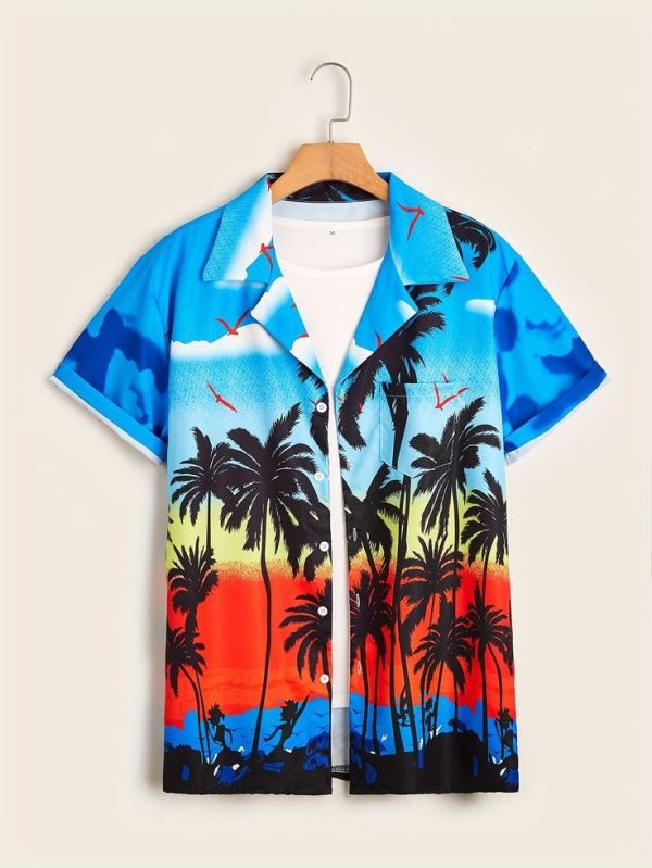 Printed Polyester Goa beach shirt, Size : M, XL, XXL, XXXL