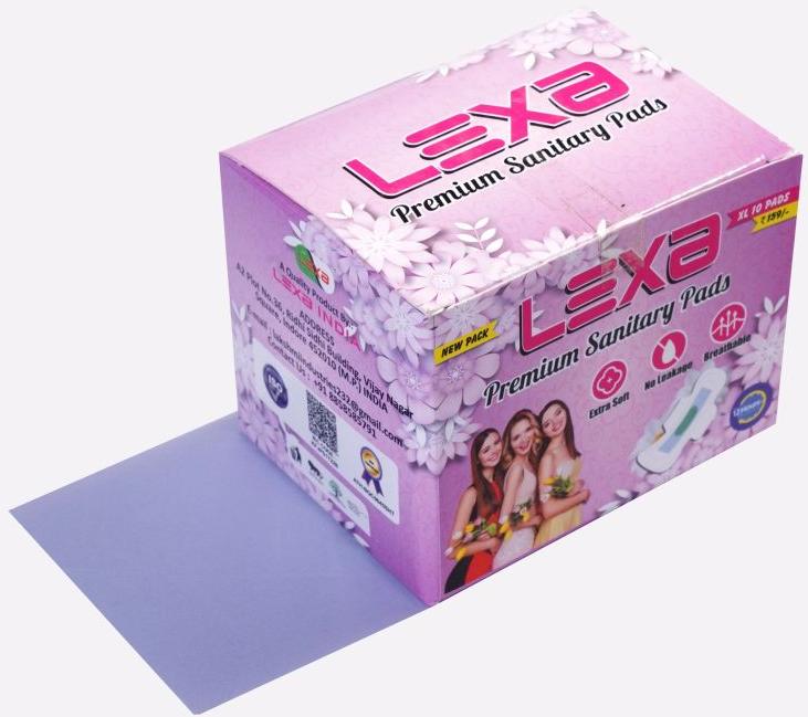 Double XL Lexa Premium Sanitary Pad, Packaging Type : Paper Box
