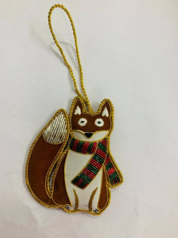 Multi Color Fabric Christmas Hanging Fox, for Decoration, Size : Standard