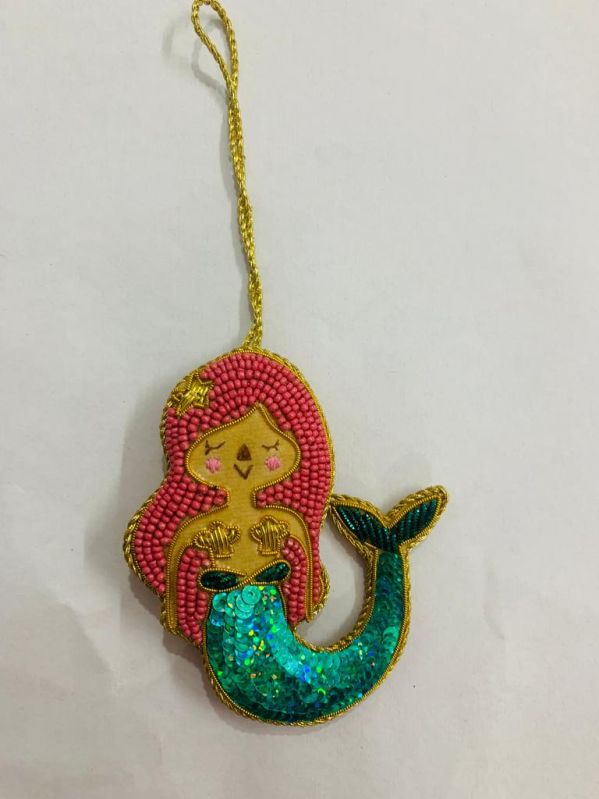 Multi Color Fabric Christmas Hanging Mermaid, for Decoration, Size : Standard
