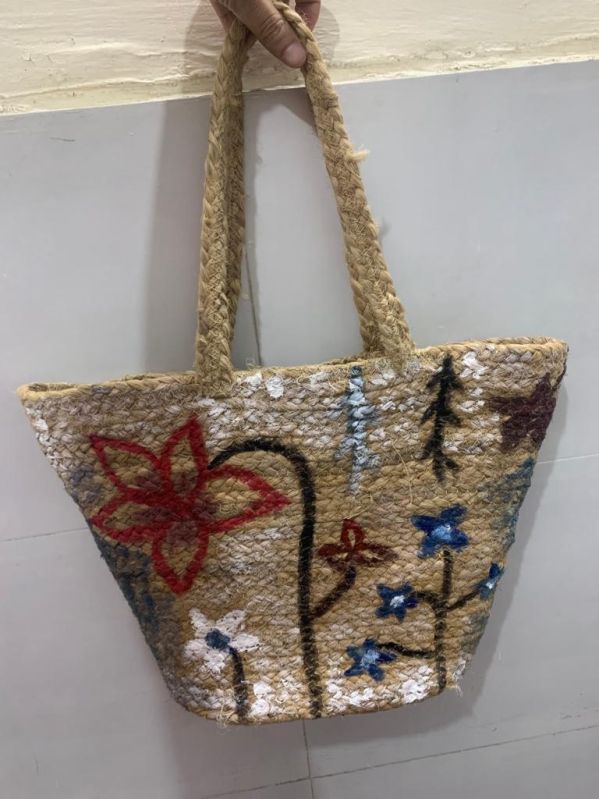 Hand Painted Jute Bags, Size : Standard