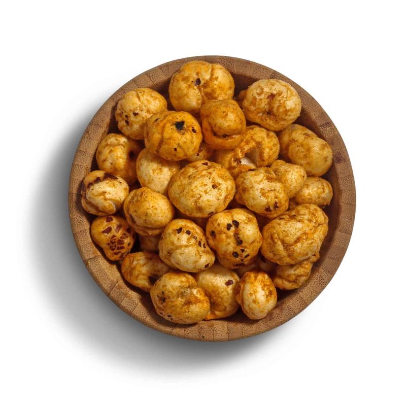 Brown Round Peri Peri Makhana, for Human Consumption, Packaging Type : Plastic Packet