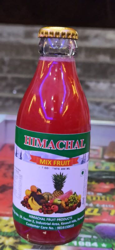 Liquid Himachal Mix Fruit Drink, Packaging Type : Glass Bottle