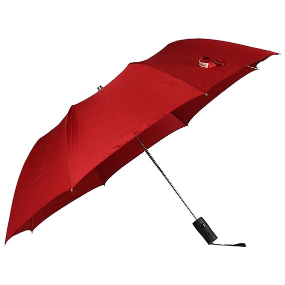 Red Super Jumbo Two Fold Umbrella, for Protection From Sunlight, Raining, Handle Material : Iron