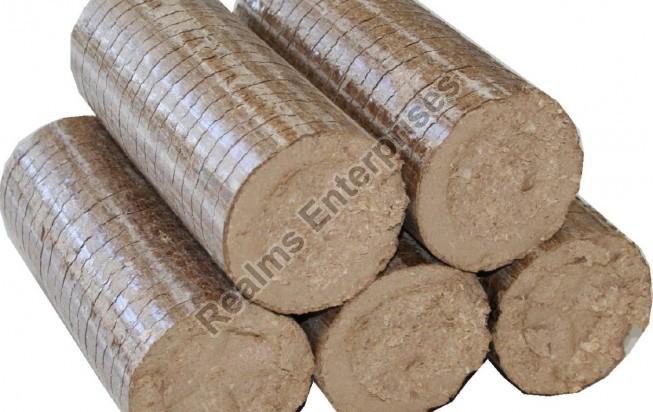 Brown Hard Wood Biomass Briquettes, Size : Customised