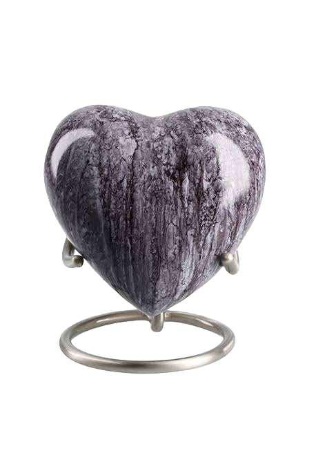 RA-H1081 Aluminium Heart Shape Cremation Urn with Stand
