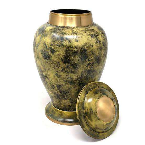 Multi Colour Round RA-U1196 Brass Adult Ashes Urn