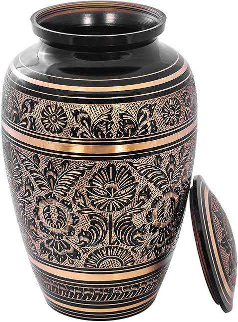 Multi Colour Round RA-U1205 Brass Adult Ashes Urn, for Cremation