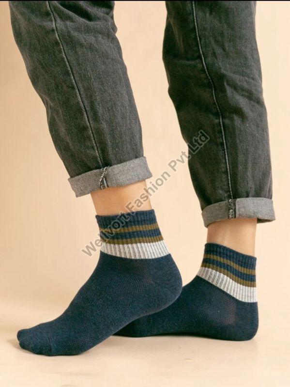 Dark Blue Unisex Breathable Mesh Cotton Sock