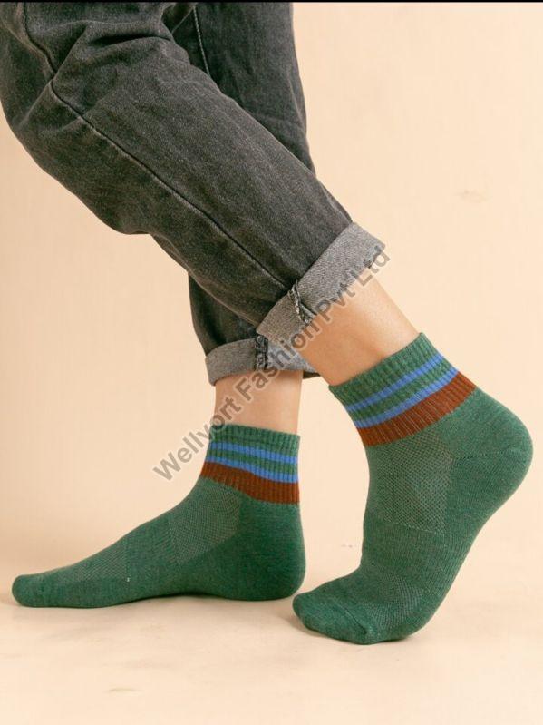 Green Unisex Breathable Mesh Cotton Sock, Size : All Sizes