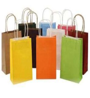 Multicolor Twisted Rope Handle Paper Bag