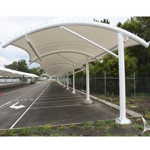 Steel Vehicle Parking Shed, Color : White