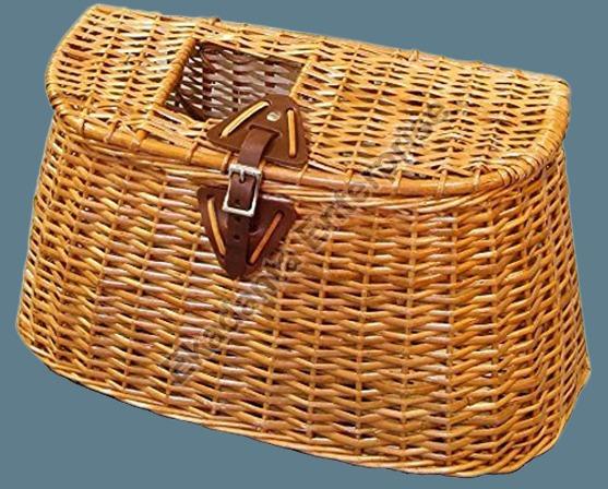 Brown Wooden FL009 Carp Fishing Basket, Size : Standard