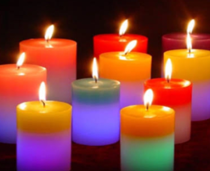 Multicolor Paraffin Wax Pillar Candles, for Decoration, Packaging Type : Paper Box