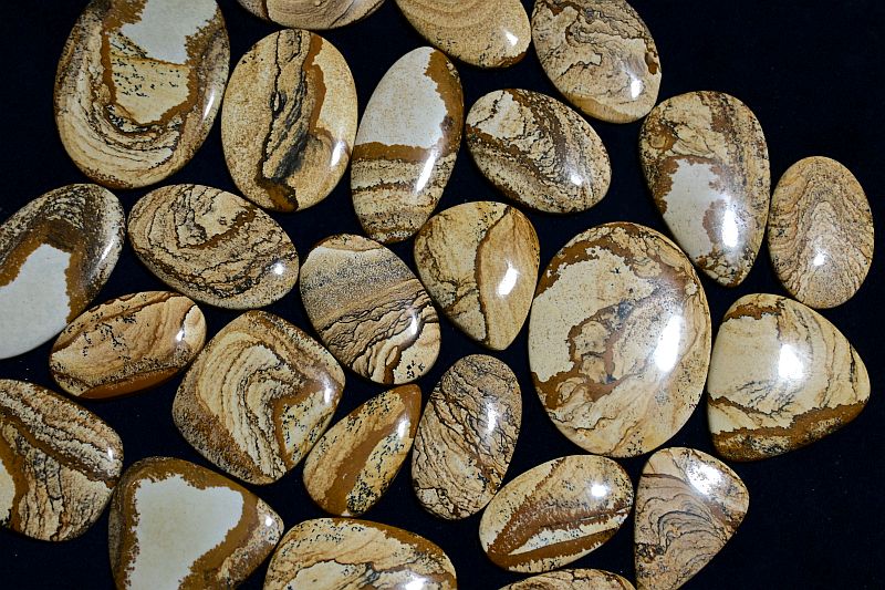 Polished Brown Picture Jasper Gemstone, Feature : Aptivating Look, Durable, Shiny Look