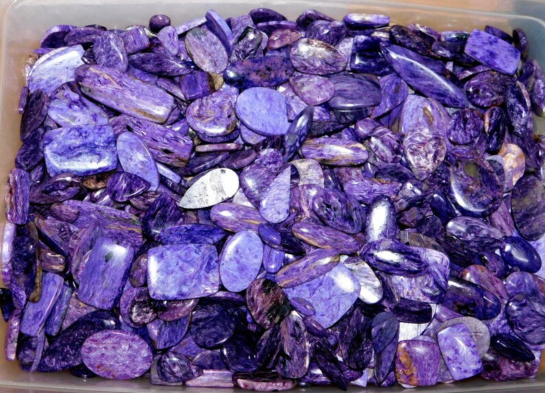 Multi Shape Polished Charoite Gemstone, for Jewellery, Feature : Colorful Pattern, Durable, Shiny Looks