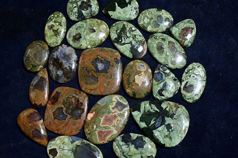 Polished Rhyolite Gemstone, for Jewellery, Feature : Anti Corrosive, Colorful Pattern, Shiny Looks