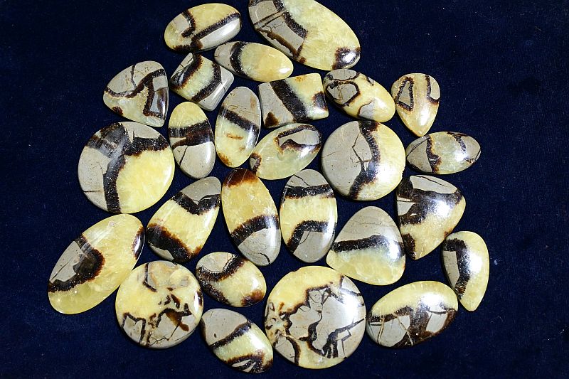 Polished Yellow Septarian Gemstone, for Jewellery, Feature : Anti Corrosive, Colorful Pattern, Durable