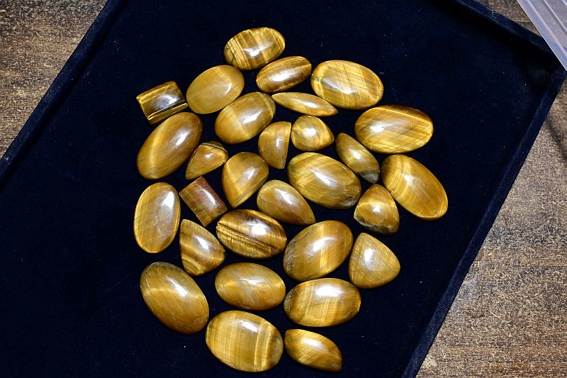 Multi Shape Yellow Tiger Gemstone, for Jewellery, Feature : Anti Corrosive, Fadeless, Shiny Looks