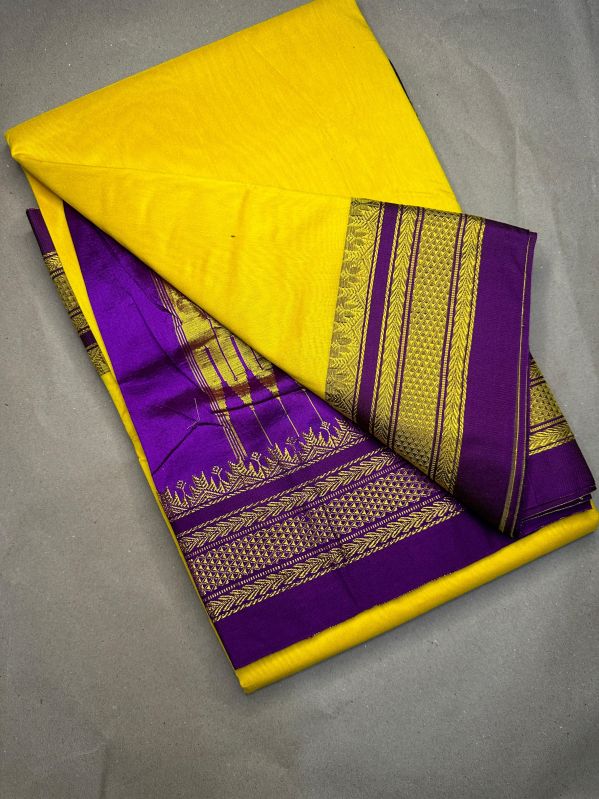 Tana Warp Mercerised Cotton Silk Pallu Saree