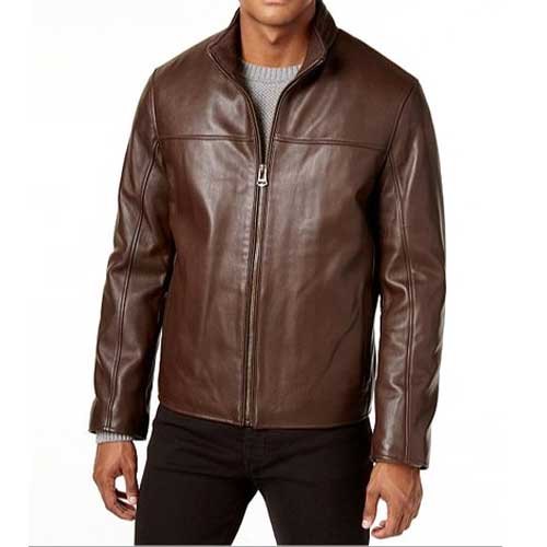 Plain Mens Leather Jacket, Size : All Sizes