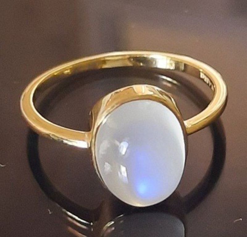 Gold Plated Moonstone Ring, Gender : Unisex
