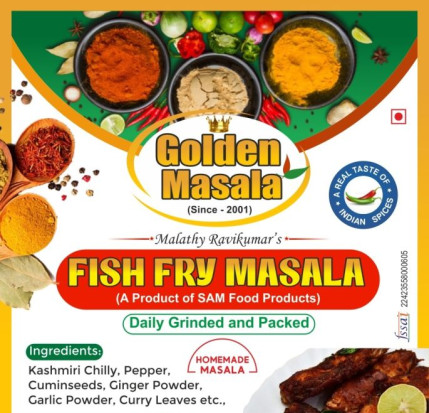 Organic Fish Fry Masala Powder, for Cooking, Certification : FSSAI