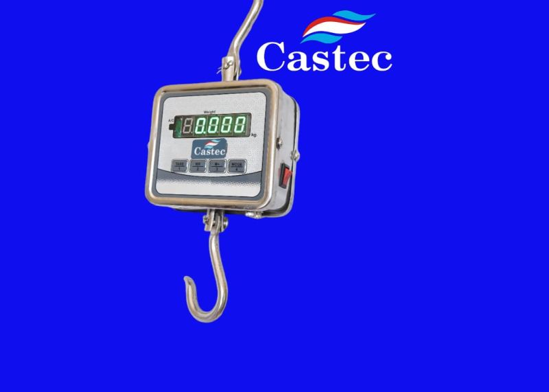 Stainless Steel Castec Digital Hanging Scale, for Use Gass Agency, Poultry Form Luggage