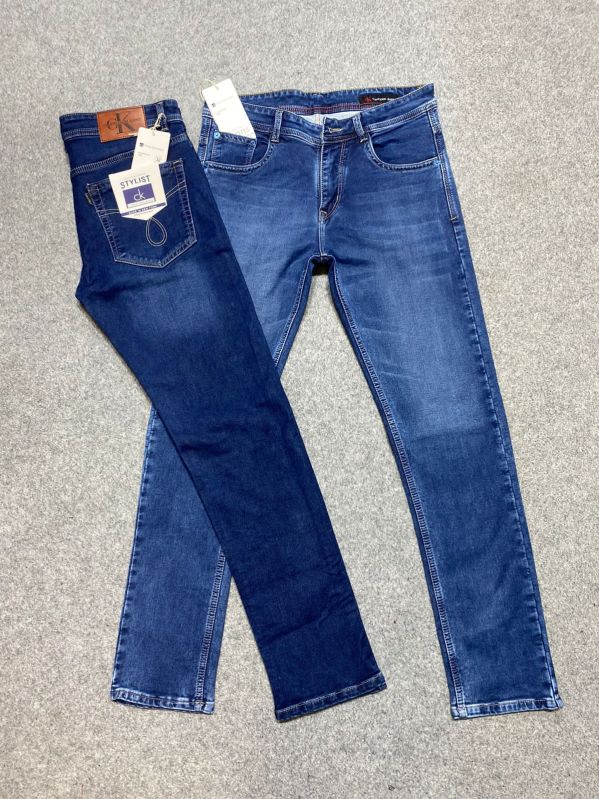 Full length cotton by cotton jeans, Size : M, XL, XXL, XXXL