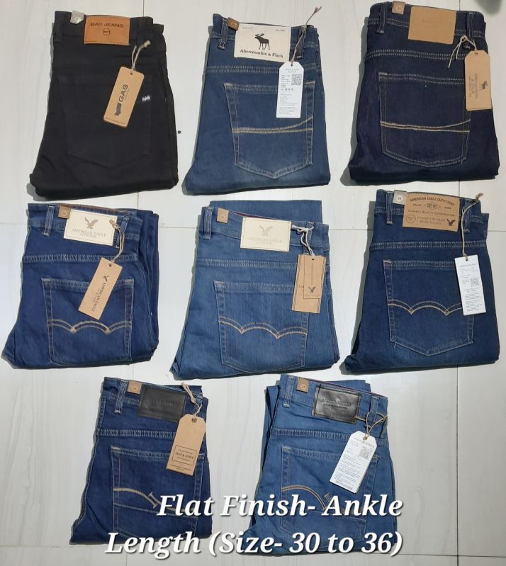 Flat Finish Jeans with Ankle Length, Gender : Female