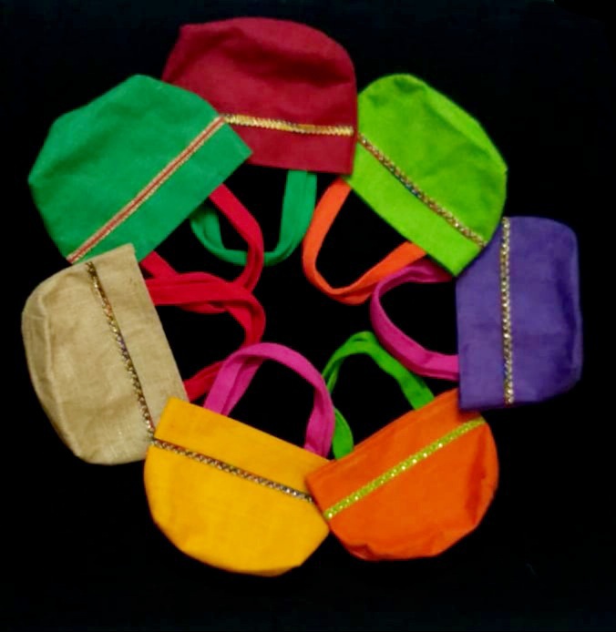 Plain jute bag, Color : Multicolor