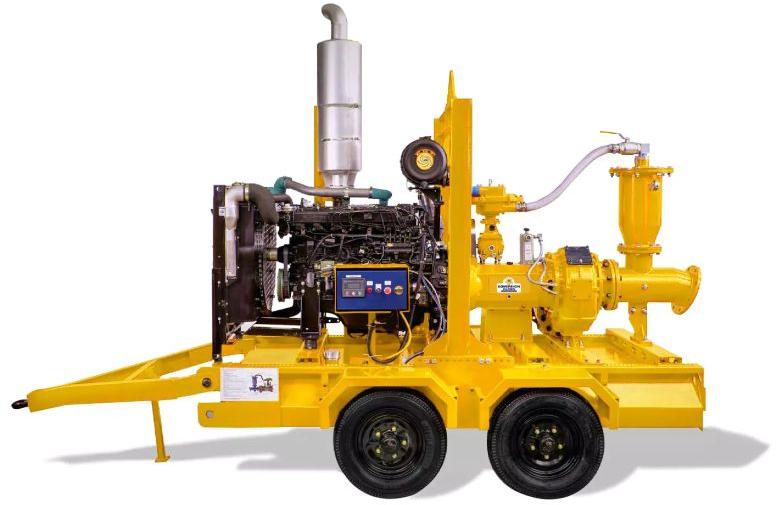 Yellow Manual Diesel Driven Pumps Auto Prime Pumps