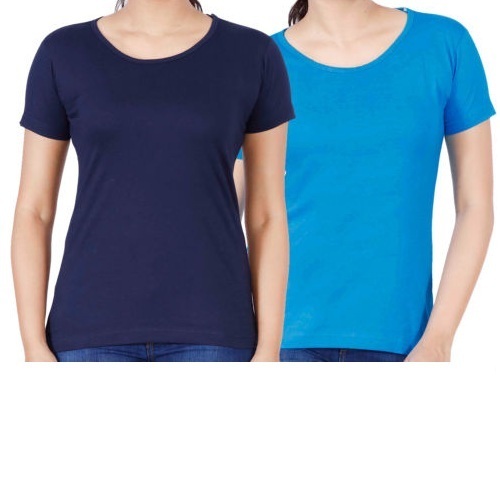 Half Sleeves Ladies Polyester Round Neck T-Shirts