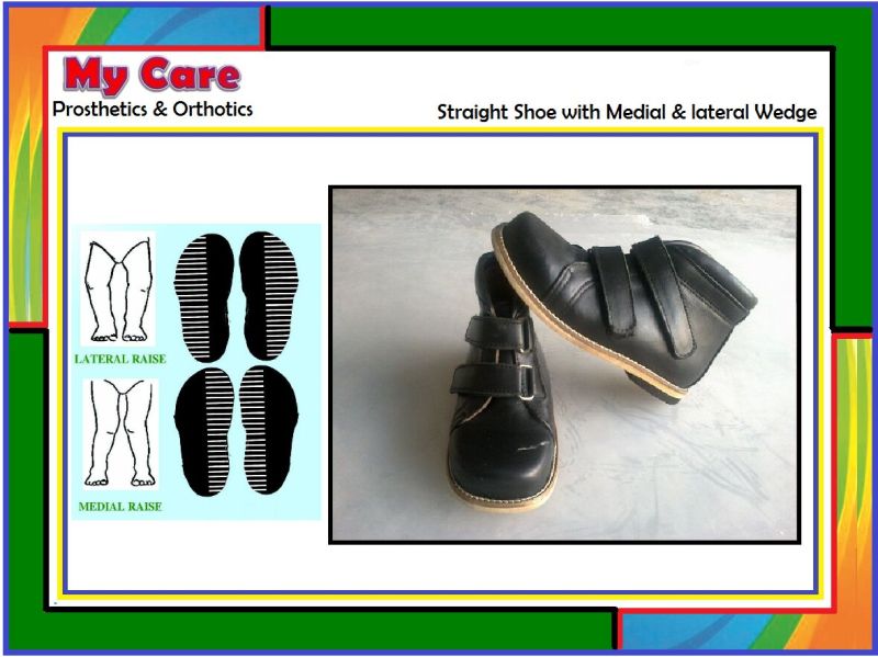Straight shoe with medial lateral wedge, for n, Shelf Life : durable