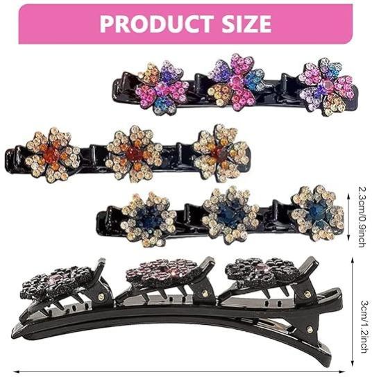 Hair Clips With Sparkling Crystal Stone