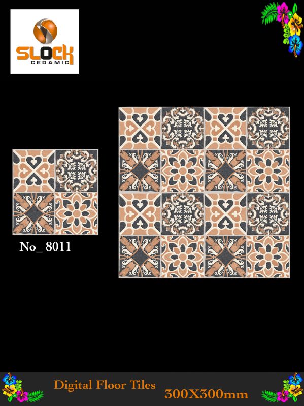 Unpolished Ceramic moroccan tiles 8011, for Kitchen, Interior, Exterior, Bathroom, Size : 30X30cm